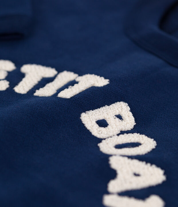Sweatshirt b&eacute;b&eacute; en coton bleu fonc&eacute;