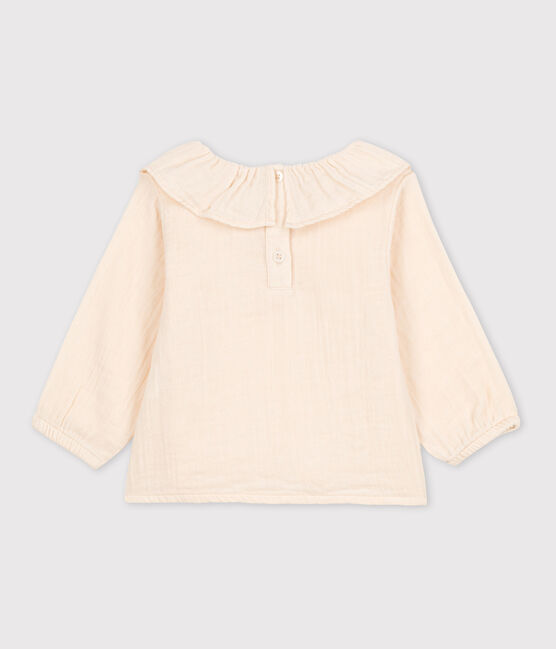 Blouse manches longues bébé en gaze de coton écru AVALANCHE
