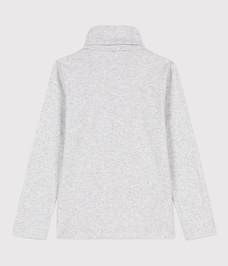 Sous-pull en coton enfant fille / gar&ccedil;on gris POUSSIERE CHINE
