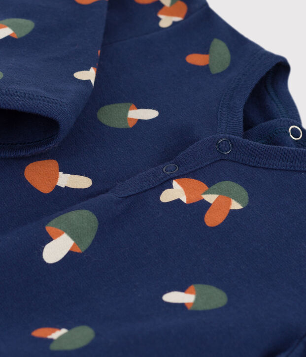 Dors bien champignon b&eacute;b&eacute; en jersey double face bleu/multicouleur