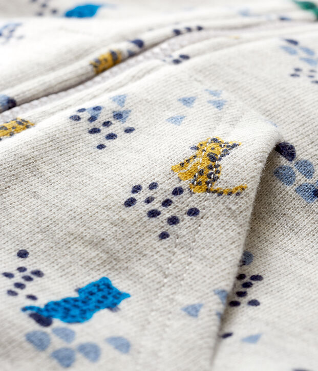 Sweatshirt &agrave; capuche b&eacute;b&eacute; gar&ccedil;on en molleton imprim&eacute; gris/multicouleur
