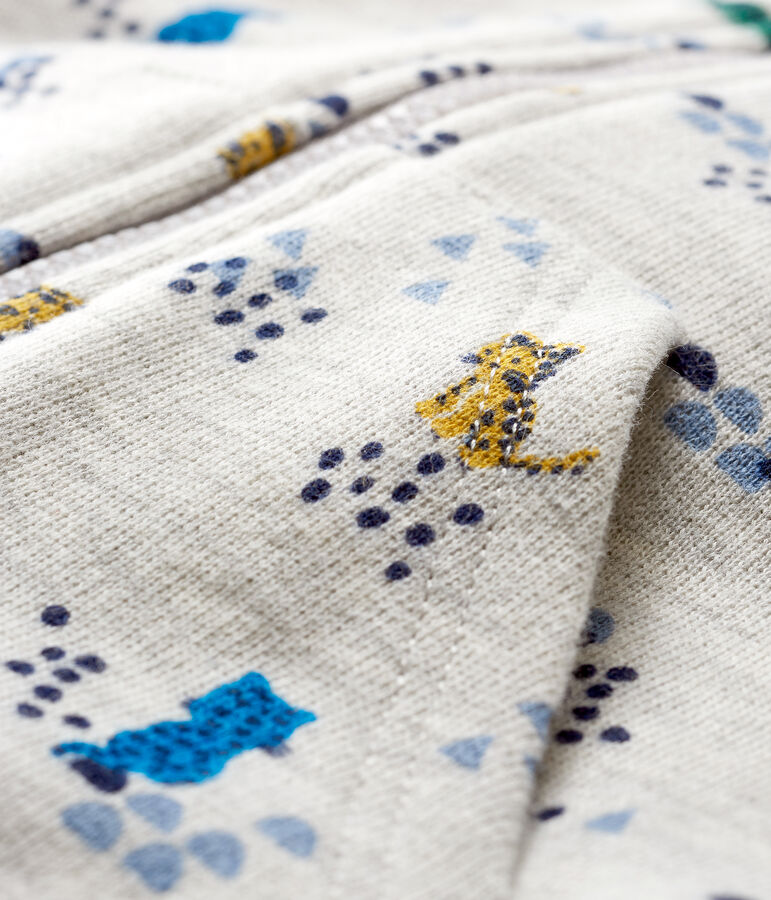 Sweatshirt &agrave; capuche b&eacute;b&eacute; gar&ccedil;on en molleton imprim&eacute; gris/multicouleur