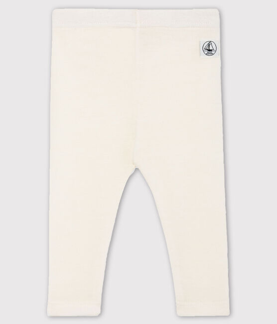 Caleçon bébé en laine et coton blanc MARSHMALLOW