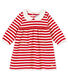 Robe rayée à col bébé fille