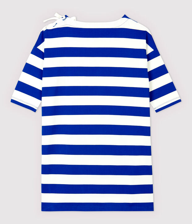 Robe ray&eacute;e Femme bleu/blanc