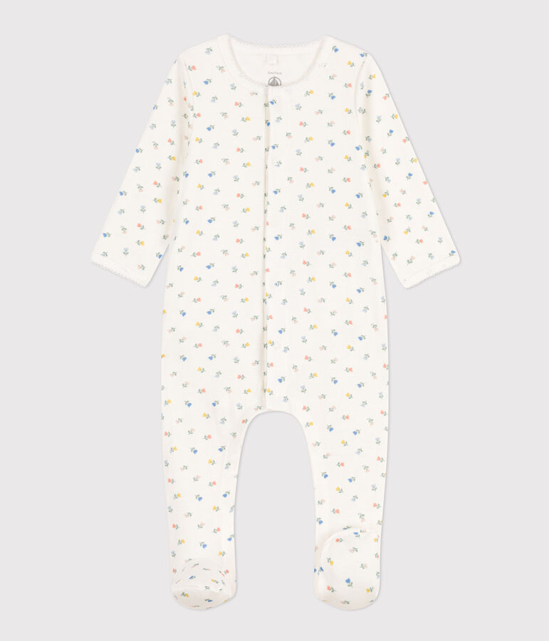 Bodyjama fleurs en coton blanc MARSHMALLOW/blanc MULTICO