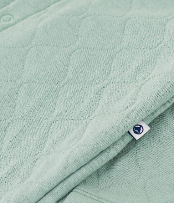 Combinaison longue en tubique matelassé bébé vert PAUL