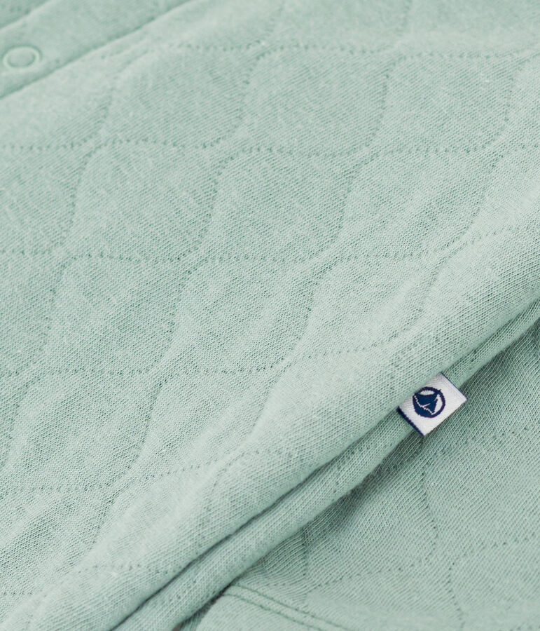 Combinaison longue en tubique matelass&eacute; b&eacute;b&eacute; vert PAUL
