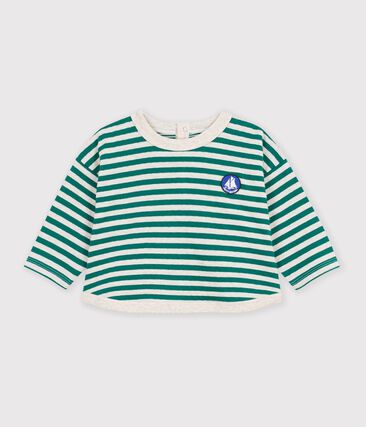 Tee-shirt bébé en coton manches longues à rayures