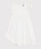 Robe enfant en coton manches courtes unie blanc ECUME