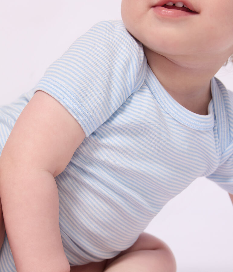 Lot de bodies manches courtes en coton &agrave; rayures b&eacute;b&eacute; variante 1