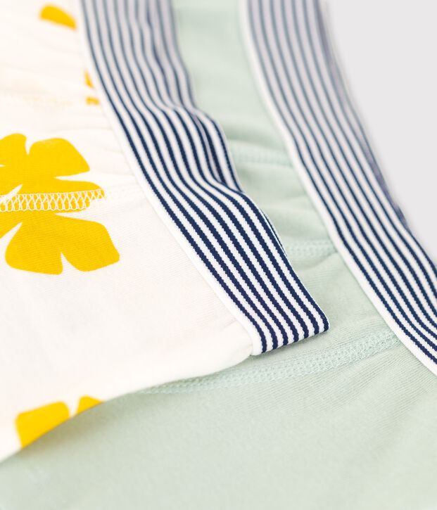 Lot de 2 boxers petit gar&ccedil;on grandes palmes en coton multicouleur