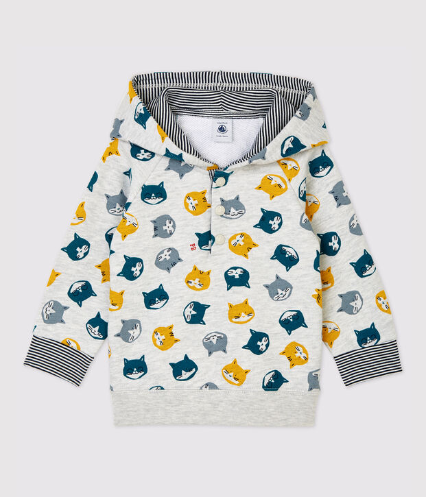 Sweatshirt en molleton b&eacute;b&eacute;. gris/multicouleur