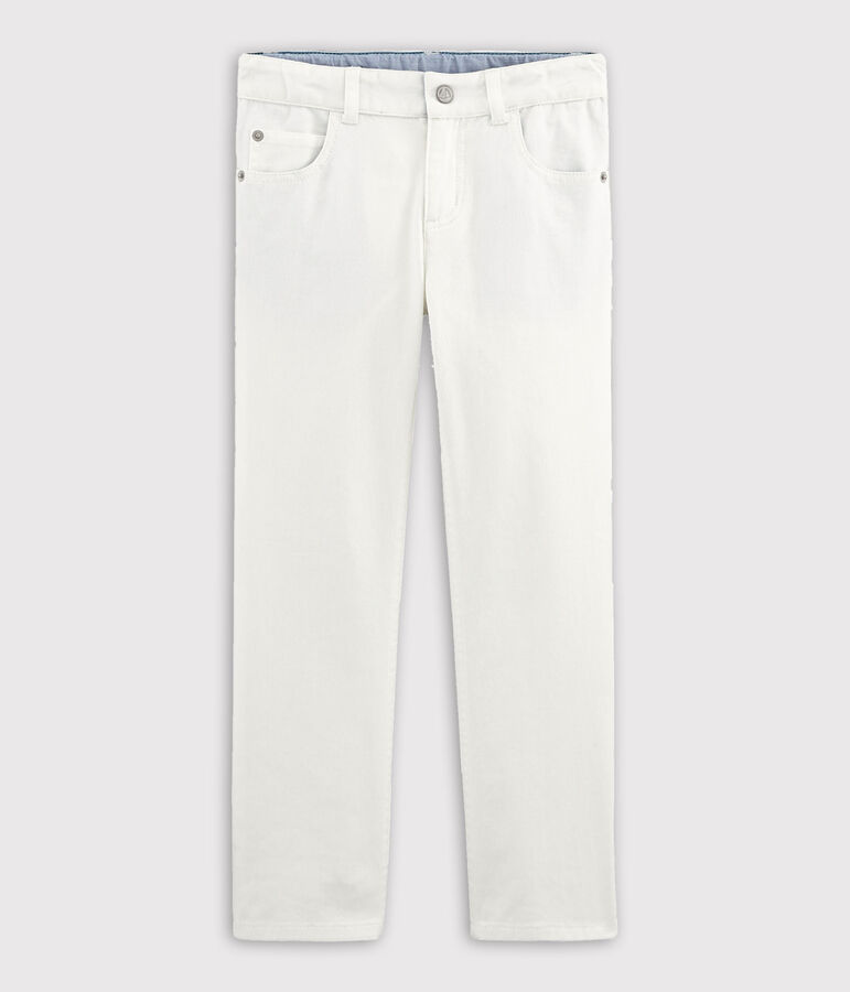 Pantalon enfant gar&ccedil;on blanc