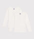 Lot de 2 tee-shirts blancs manches longues petite fille