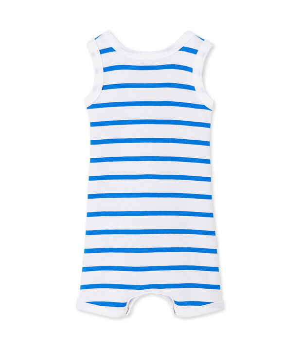 Combicourt b&eacute;b&eacute; gar&ccedil;on ray&eacute; blanc/bleu