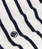 Tee-shirt L'ICONIQUE col rond en coton Femme blanc MARSHMALLOW/bleu SMOKING