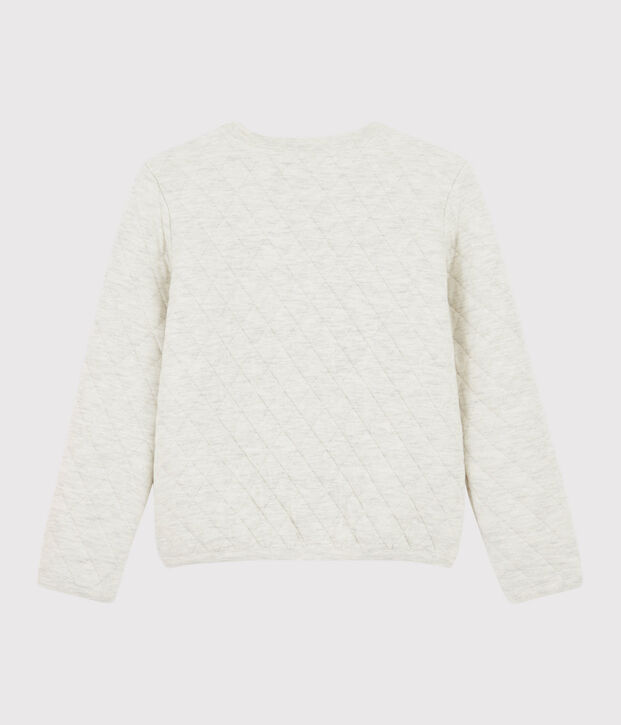 Cardigan en tubique enfant Fille beige chin&eacute;