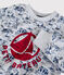 Sweatshirt en molleton enfant garçon gris POUSSIERE/blanc MULTICO