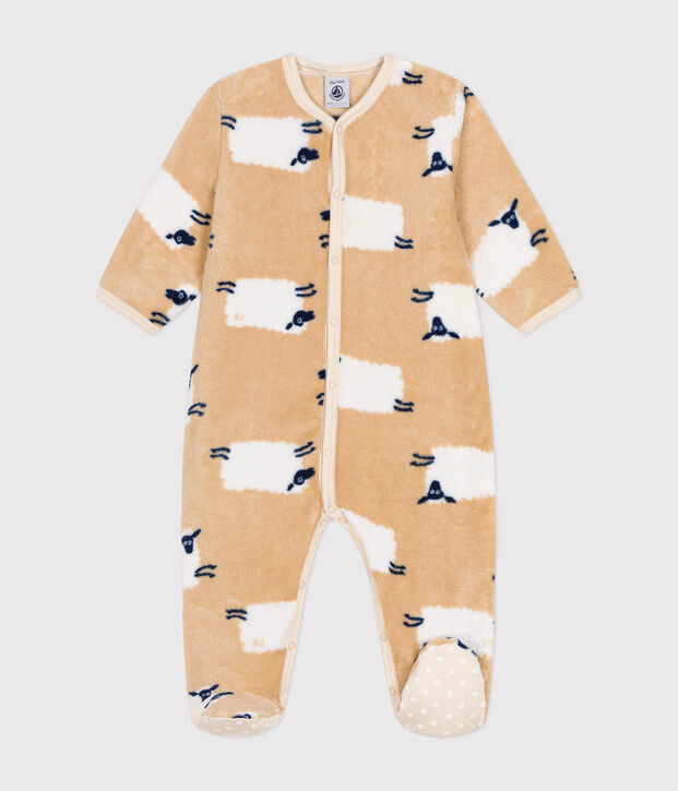 Surpyjama en polaire b&eacute;b&eacute; beige/multicouleur