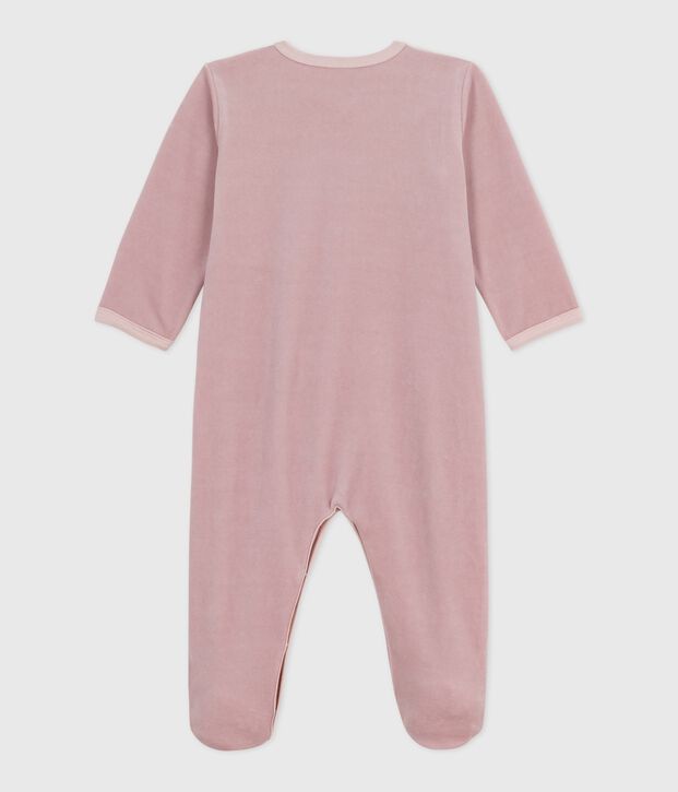 Dors bien en velours b&eacute;b&eacute; rose/multicouleur