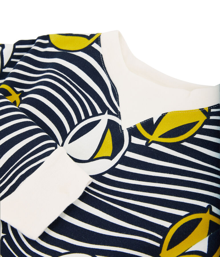 Sweat shirt enfant gar&ccedil;on blanc/multicouleur