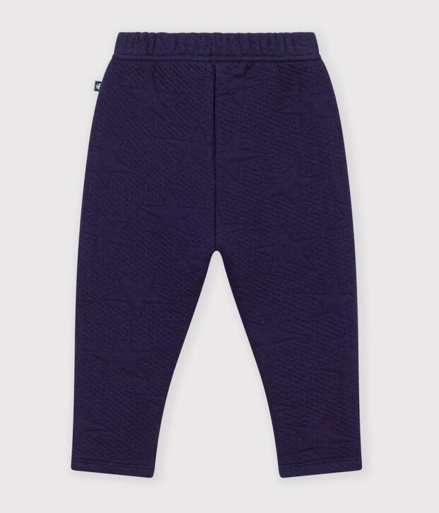 Pantalon b&eacute;b&eacute; en coton &eacute;pais &agrave; motifs &eacute;toiles bleu marine