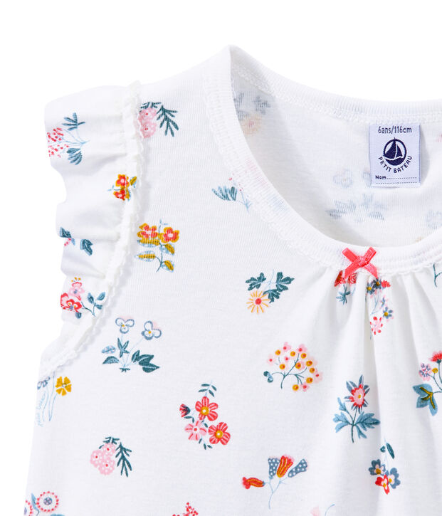 Pyjacourt petite fille blanc/multicouleur