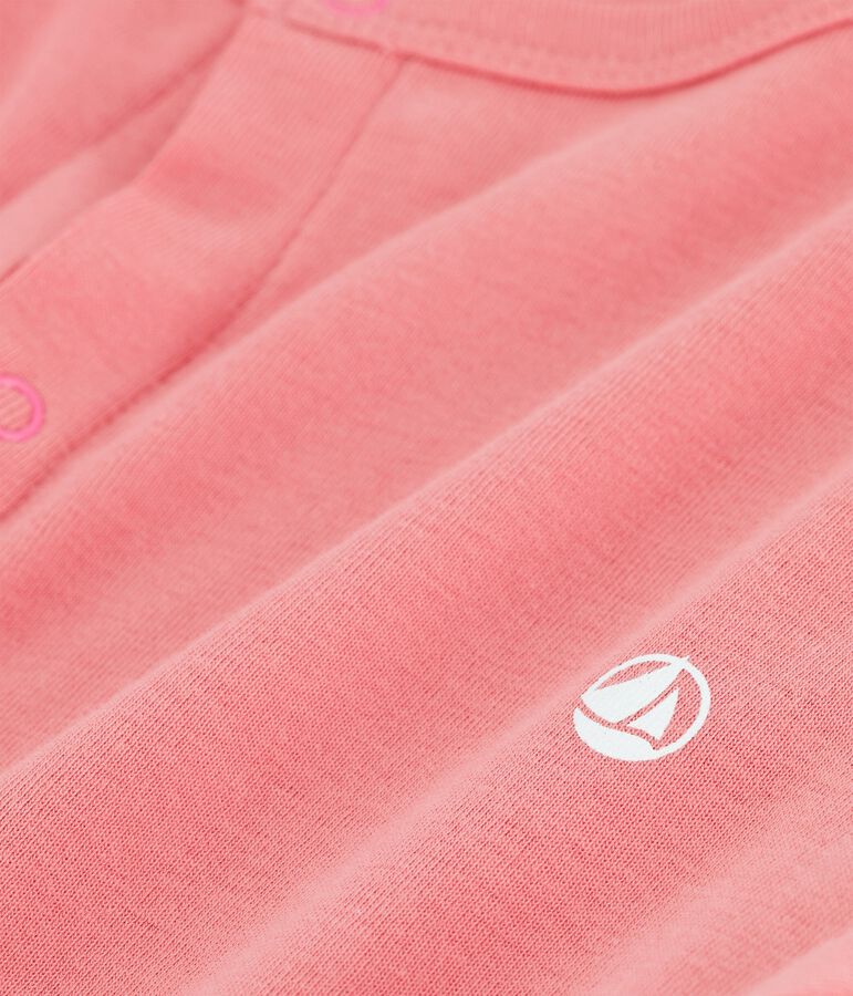 Cardigan en coton bio enfant fille rose PAPAYE