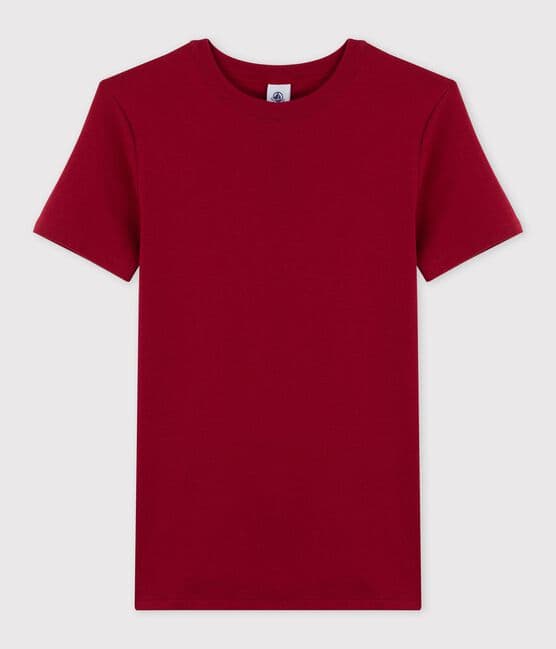 T-shirt col rond iconique en coton Femme rouge SANGRIA