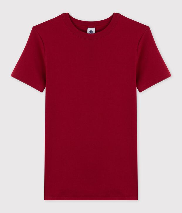 T-shirt col rond iconique en coton Femme rouge
