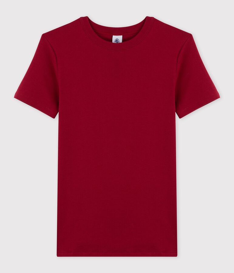 T-shirt col rond iconique en coton Femme rouge SANGRIA