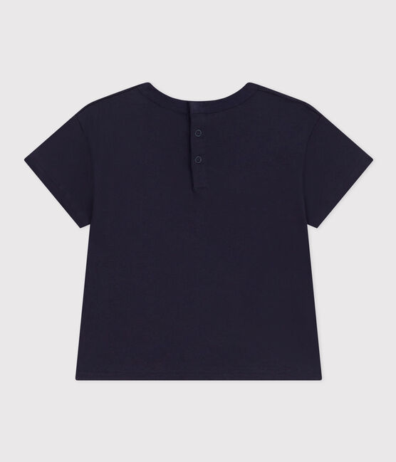 Tee-shirt manches courtes en jersey léger bébé bleu SMOKING/blanc MULTICO