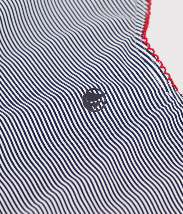 Maillot de bain une pi&egrave;ce femme &agrave; rayures bleu MEDIEVAL/blanc MARSHMALLOW