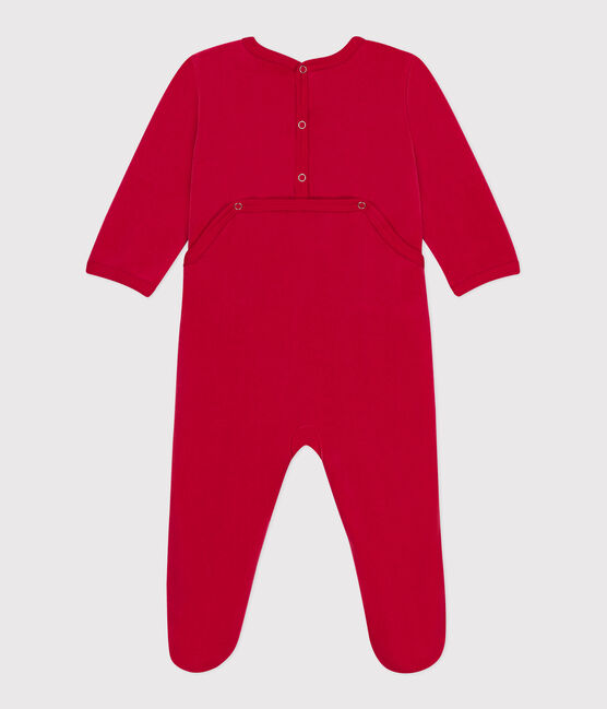 Pyjama bébé en velours ouverture au dos rouge CORRIDA