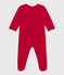 Pyjama bébé en velours ouverture au dos rouge CORRIDA
