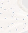 Bavoir naissance en coton imprimé bleu MARSHMALLOW/blanc GOMME