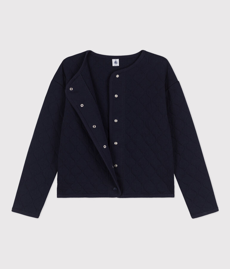 Cardigan en tubique matelass&eacute; Femme bleu SMOKING