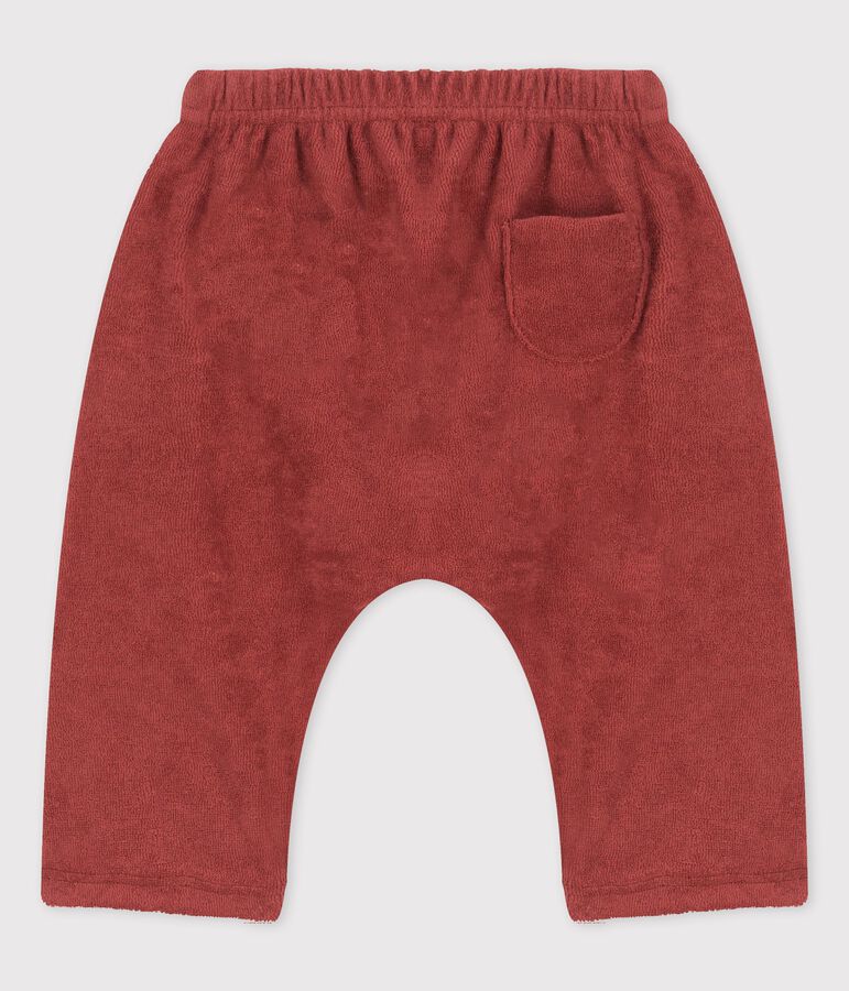 Pantalon sarouel en bouclette &eacute;ponge b&eacute;b&eacute; marron OMBRIE