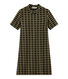 Robe manches courtes à carreaux femme