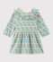 Robe manches longues bébé fille blanc MARSHMALLOW/blanc MULTICO