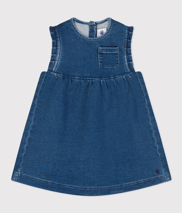 Robe en denim &eacute;coreponsable b&eacute;b&eacute; bleu