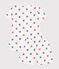 Pyjama short enfant en coton imprimé cœurs blanc MARSHMALLOW/blanc MULTICO