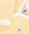 Pyjamas bébé manches longues sans pieds en coton jaune BLE/blanc MARSHMALLOW