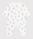 Pyjama bébé sans pieds en coton imprimé lapin