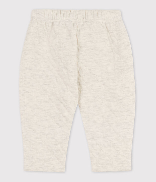 Pantalon b&eacute;b&eacute; en tubique matelass&eacute; beige