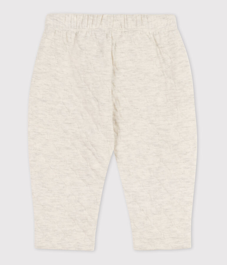 Pantalon b&eacute;b&eacute; en tubique matelass&eacute; beige