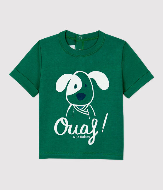 Tee-shirt en coton bébé. vert PIVERT