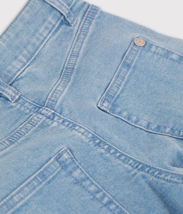 Pantalon flare en denim clair enfant fille bleu
