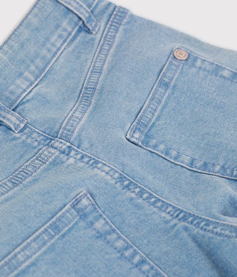 Pantalon flare en denim clair enfant fille bleu